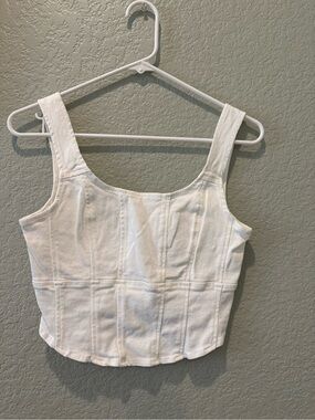 White denim top